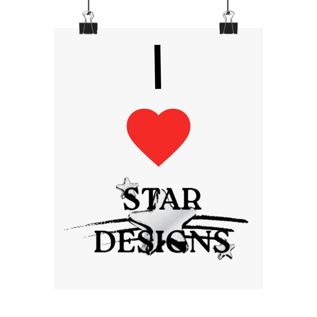 I Heart Star Designs Poster