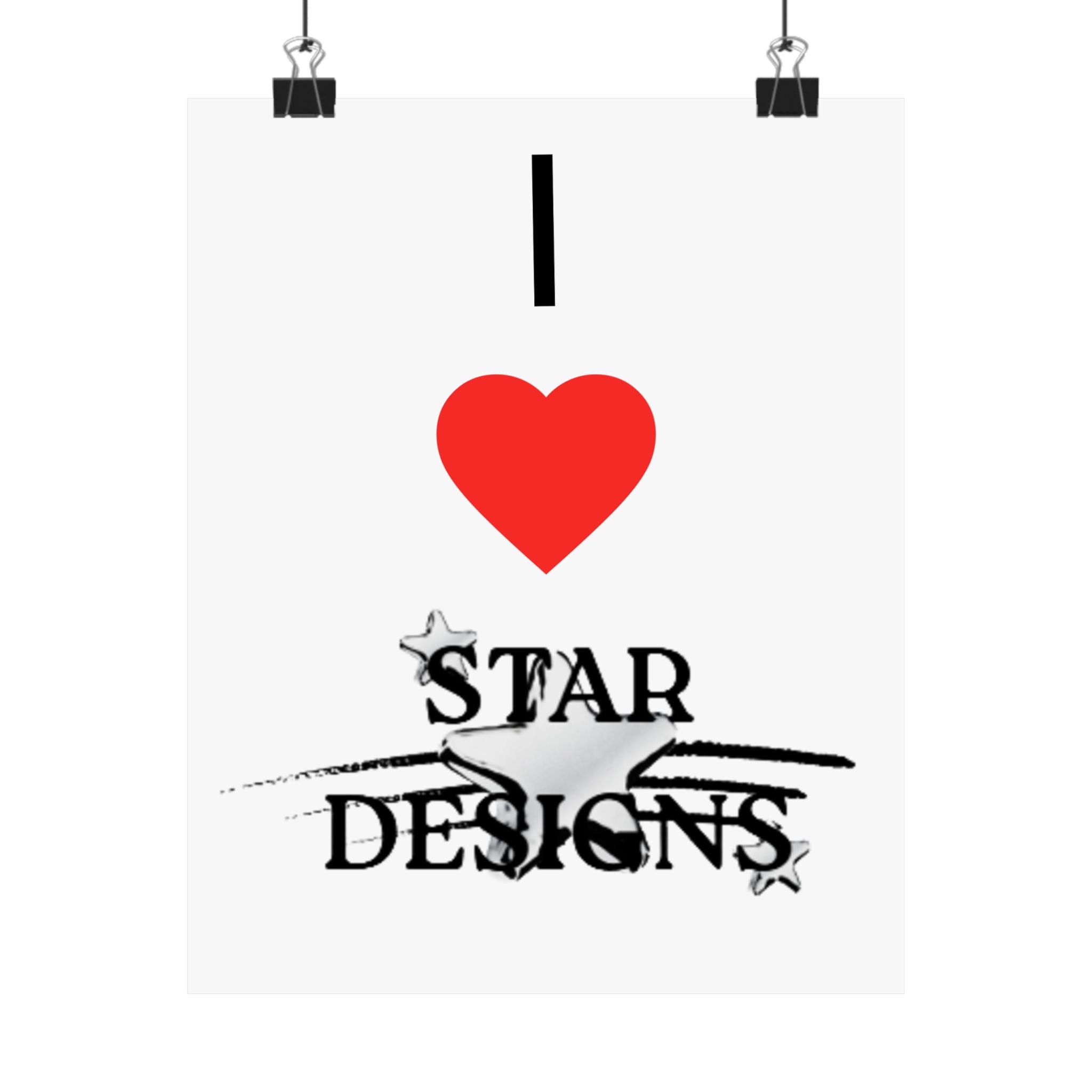 I Heart Star Designs Poster