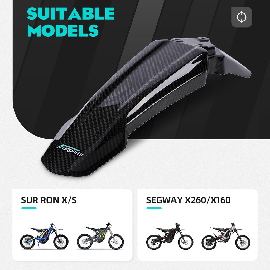 Sur Ron Front Fender,Carbon Fiber Motorcycle Fender Mud Guard for Surron Sur Ron LBX X260 X160 Electric Dirt Bike
