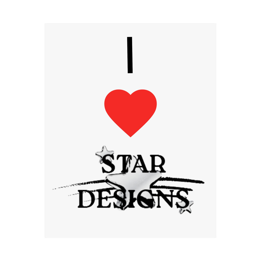I Heart Star Designs Poster